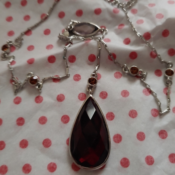 Los Sophia Tear Drop Crystal Necklace NWT - Picture 2 of 6